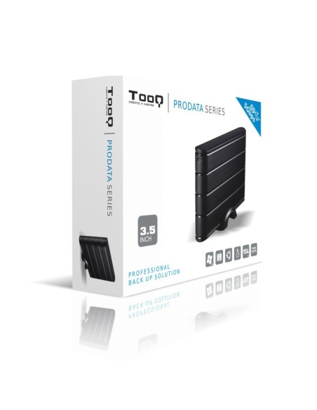 Caja externa para discos duros 3.5” SATA I/II/III a USB 3.0 - Tooq -TQE-3530B kiwiku.com