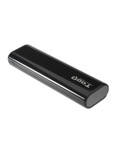 Batería Externa 10400mah Luz LED 2xUSB 5V/1A + 5V/2,1A Negro - Tooq - TQPB-1104-B kiwiku.com 2