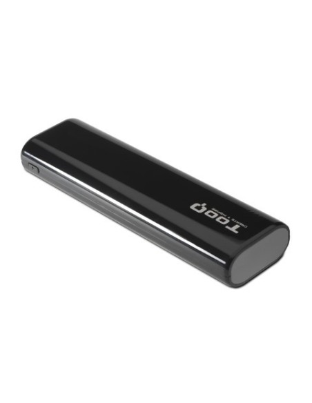 Batería Externa 10400mah Luz LED 2xUSB 5V/1A + 5V/2,1A Negro - Tooq - TQPB-1104-B kiwiku.com