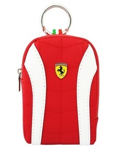 Kiwiku.com: Ferrari FEFF007 - Funda para cámara, tamaño M, blanco/rojo - Electrónica