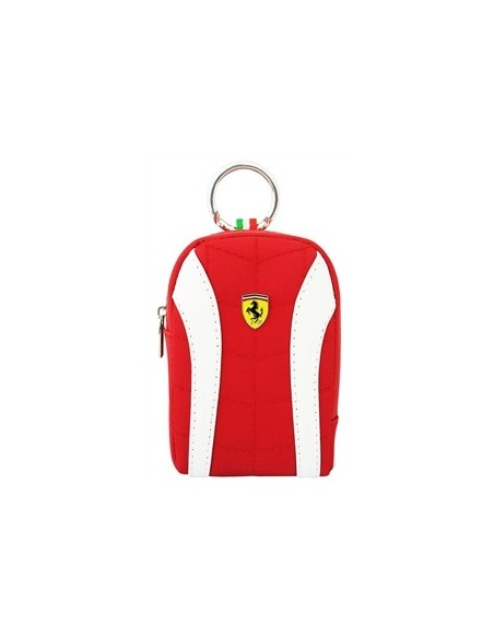 Kiwiku.com: Ferrari FEFF007 - Funda para cámara, tamaño M, blanco/rojo - Electrónica