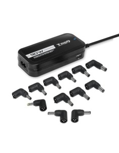 Cargador automático Universal multi tensión para portátil 90W con 2xUSB y 12 conectores - Tooq - TQLC-90BS02AT kiwiku.com 2