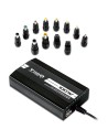Cargador manual Universal multi tensión para portátil 100W con 1xUSB y 12 conectores - Tooq - TQLC-100BS01M