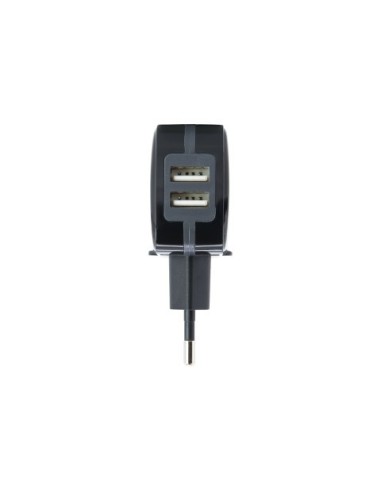 Cargador de Pared 2xUSB 5V 3.4 A con Control AI - Tooq  TQWC-1S02 kiwiku.com