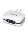 Cargador de Pared 4xUSB 5V 6.8 A con Control AI - Tooq -  TQWC-1S04WT