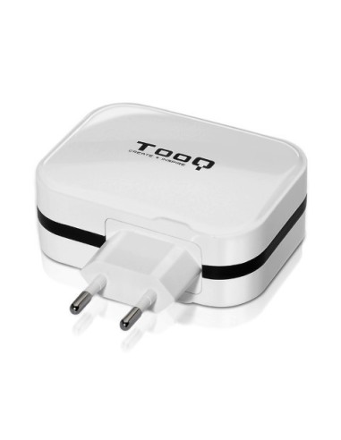 Cargador de pared 4xusb 5v 6.8 a con control ai - tooq - TQWC-1S04WT kiwiku.com