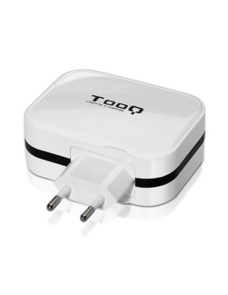 Cargador de pared 4xusb 5v 6.8 a con control ai - tooq - TQWC-1S04WT kiwiku.com