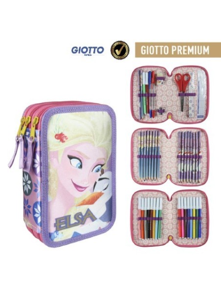 Plumier triple giotto premium - Frozen - Cerdá  2700000226 kiwiku.com