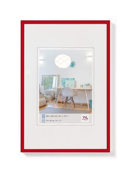 Walther Design New Lifestyle - Marco de fotos, rojo, 13 x 18 cm KV318R kiwiku.com