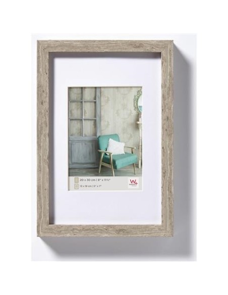 Walther Stockholm Marco para foto 15x20 cm madera gris EA520D kiwiku.com