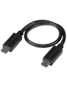 Cable USB OTG de 20cm - Cable Adaptador Micro USB a Micro USB - Macho a Macho