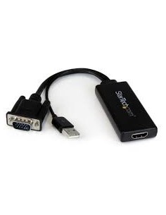 Adaptador VGA a HDMI con audio y alimentación USB – Conversor VGA a HDMI portátil – 1080 p VGA2HDU kiwiku.com