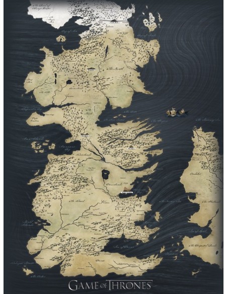 Cuadro canvas juego de tronos mapa 30 x 40 MESH24110127 kiwiku.com
