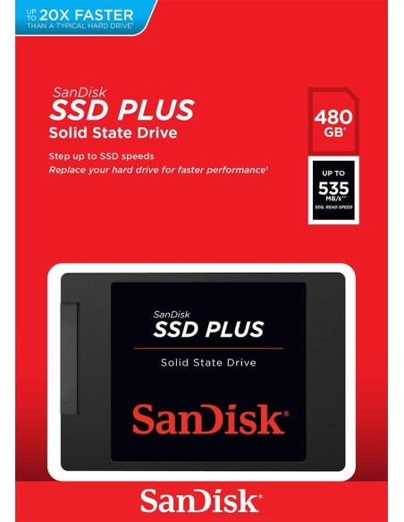 SanDisk SSD Plus 480GB R/W 535/445 MB/s SDSSDA-480G-G26 SDSSDA-480G-G26 kiwiku.com