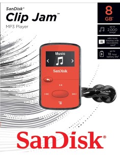 SanDisk Clip JAM 8GB Bright Red SDMX26-008G-G46R SDMX26-008G-G46R kiwiku.com 2