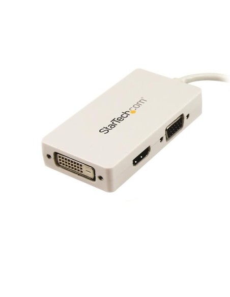Adaptador Conversor de Mini DisplayPort a VGA DVI o HDMI - Convertidor A/V 3 en 1 para viajes -  Col MDP2VGDVHDW kiwiku.com