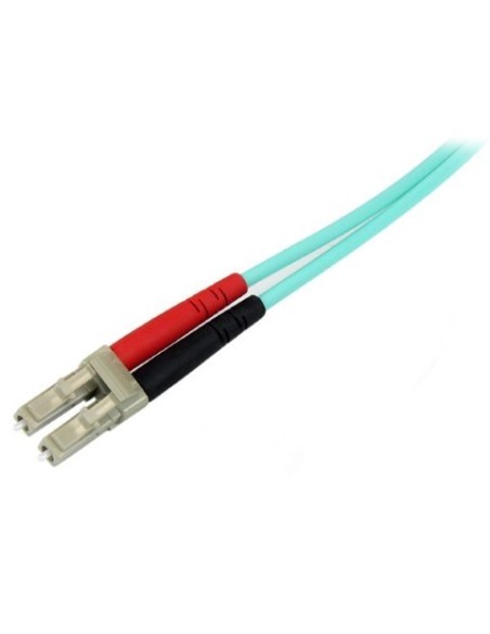 Cable de Fibra Óptica Patch de 10Gb Multimodo 50/125 Dúplex LSZH LC a LC de 5m –  Color Aqua   A50FBLCLC5 kiwiku.com