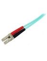 Cable de Fibra Óptica Patch de 10Gb Multimodo 50/125 Dúplex LSZH LC a LC de 5m –  Color Aqua - Startech.com - A50FBLCLC5