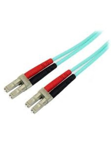 Cable de Fibra Óptica Patch de 10Gb Multimodo 50/125 Dúplex LSZH LC a LC de 5m –  Color Aqua   A50FBLCLC5 kiwiku.com