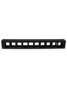 Panel Canaleta Horizontal de 1U con Cubierta para Gestión de Cableado en Racks y Perforaciones Later CMDUCT1UX kiwiku.com