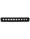 Panel Canaleta Horizontal de 1U con Cubierta para Gestión de Cableado en Racks y Perforaciones Laterales  - CMDUCT1UX