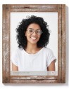 Marco para retrato - Madera- Color  blanco / natural - Formato de imagen 30x40 cm - Walther Design - YA040W