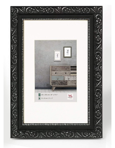 Marco de madera - Diseño barroco - Color negro -  30 x 40 cm - Walther Design CR040B kiwiku.com