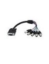 Cable de 30 cm Coaxial para Monitor HD15 VGA a 5 BNC RGBHV - Macho a Hembra - Startech.com - VGABNCMF1