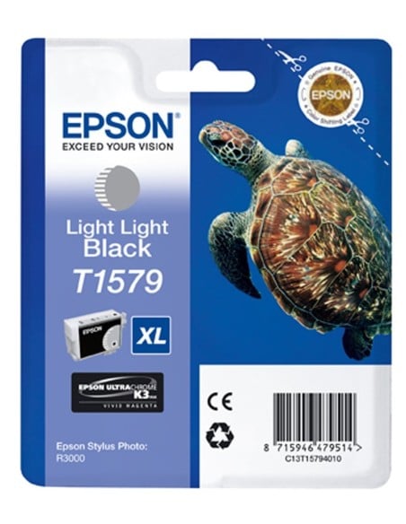 Cartucho de tinta original EPSON XL Tortuga Gris Claro C13T15794010 T1579 kiwiku.com