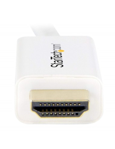 Cable Conversor Mini DisplayPort a HDMI de 1m - Color Blanco - Ultra HD 4K - Startech.com MDP2HDMM1MW kiwiku.com