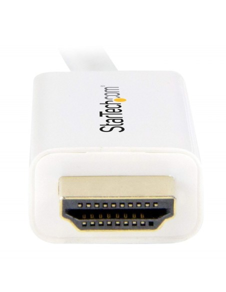 Cable Conversor Mini DisplayPort a HDMI de 1m - Color Blanco - Ultra HD 4K - Startech.com MDP2HDMM1MW kiwiku.com