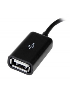 CablCable OTG (On the Go) USB 2.0 para Asus Transformer Slider Pad Eee Tablet - Negro - Startech.com ASDCOTG kiwiku.com 2