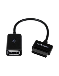 CablCable OTG (On the Go) USB 2.0 para Asus Transformer Slider Pad Eee Tablet - Negro - Startech.com ASDCOTG kiwiku.com