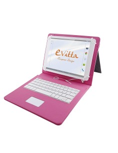 E-VitFunda para tablet con teclado USB y Touchpad - Color rosa - de 9,7'' a 10,1'' - E-vitta EVUN000705 kiwiku.com 2