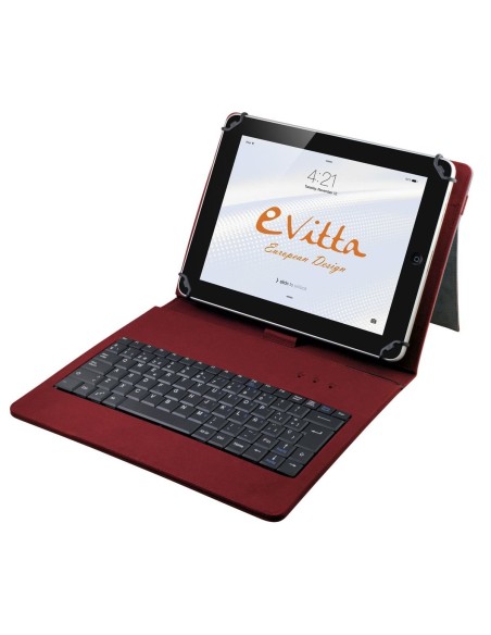 Funda para tablet - Con teclado USB - de 7'' a 8'' - Color Rojo - E-vitta EVUN000507 kiwiku.com