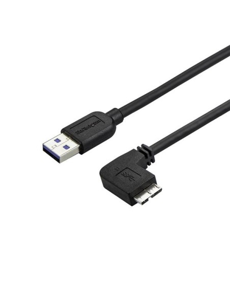 Cable delgado de 1m Micro USB 3.0 acodado a la derecha a USB A USB3AU1MRS kiwiku.com
