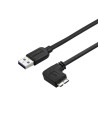 Cable delgado de 1m Micro USB 3.0 acodado a la derecha a USB A USB3AU1MRS