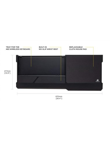 Corsair tablero de juego portatil inalambrico para teclado k63 CH-9510000-WW kiwiku.com