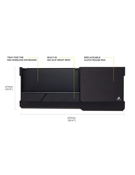 Corsair tablero de juego portatil inalambrico para teclado k63 CH-9510000-WW kiwiku.com