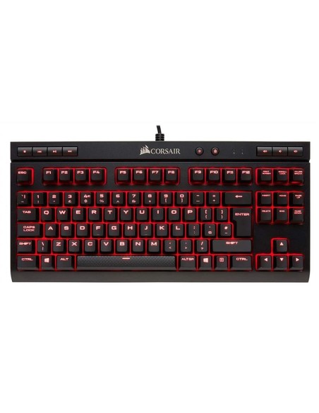 Teclado corsair k63 compact mechanical red led cherry mx red CH-9115020-ES kiwiku.com