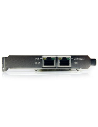 Tarjeta Adaptador de Red PoE/PSE PCI Express PCIe Gigabit Ethernet con 2 Puertos RJ45 ST2000PEXPSE