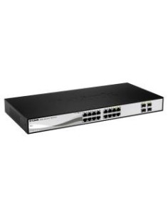 Switch d-link web smart 16 puertos 10/100/1000 inc 4 ptos 10/100/1000 combo utp/sfp