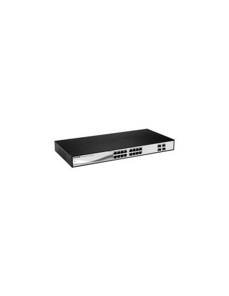 Switch d-link web smart 16 puertos 10/100/1000 inc 4 ptos 10/100/1000 combo utp/sfp