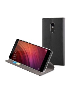 Funda Folio para Xiaomi Redmi Note 4 - Color Negro - Muvit MUFLS0190 kiwiku.com 2