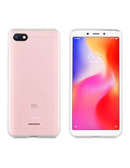 Pack de Funda + Protector Pantalla para Xiaomi Redmi 6A - Color Transparente - Muvit MUPAK0407 kiwiku.com