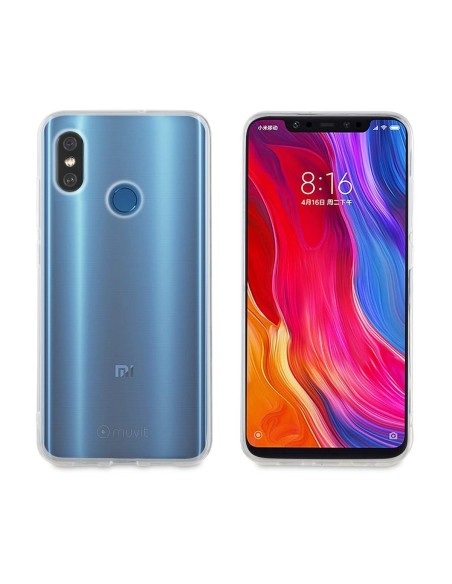 Funda para Xiaomi Mi 8 - Color Transparente - Muvit MUCRS0185 kiwiku.com