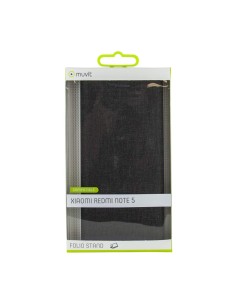 Funda Folio (Soporte + Tarjetero) para Xiaomi Redmi Note 5 - Color Negro - Muvit MUFLS0234 kiwiku.com
