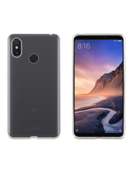Pack (Funda + Protector) para Xiaomi Mi Max 3 - Color Transparente - Muvit MUPAK0421 kiwiku.com