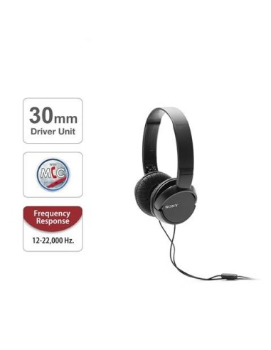 Sony MDR-ZX110AP Auriculares con micrófono Hifi Negro MDRZX110APB.CE7 kiwiku.com