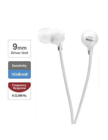 Auriculares de sony mdrex15lplw boton blanco MDREX15LPW.AE kiwiku.com